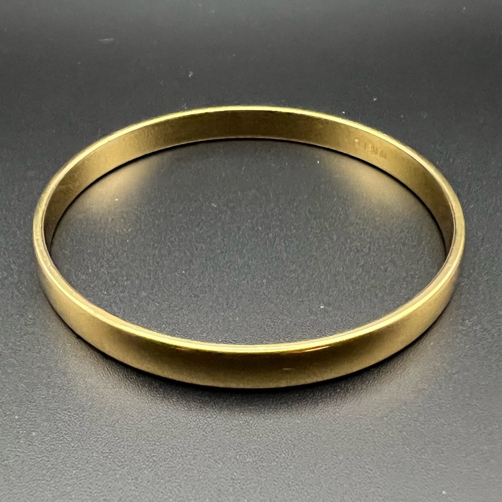 Monet Signed Gold Tone Bangle Bracelet